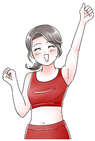 スッキリ体系の女性