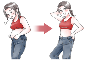 お腹周りのビフォーアフター